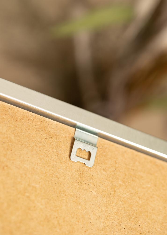 Cornice Minerva Argento 30x40 cm - passe-partout Bianco 20x28 cm