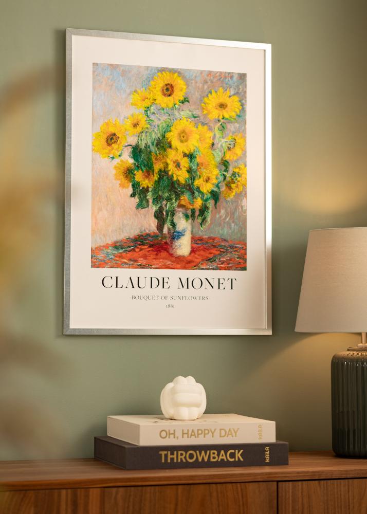 Cornice Minerva Argento 30x40 cm - passe-partout Bianco 20x28 cm