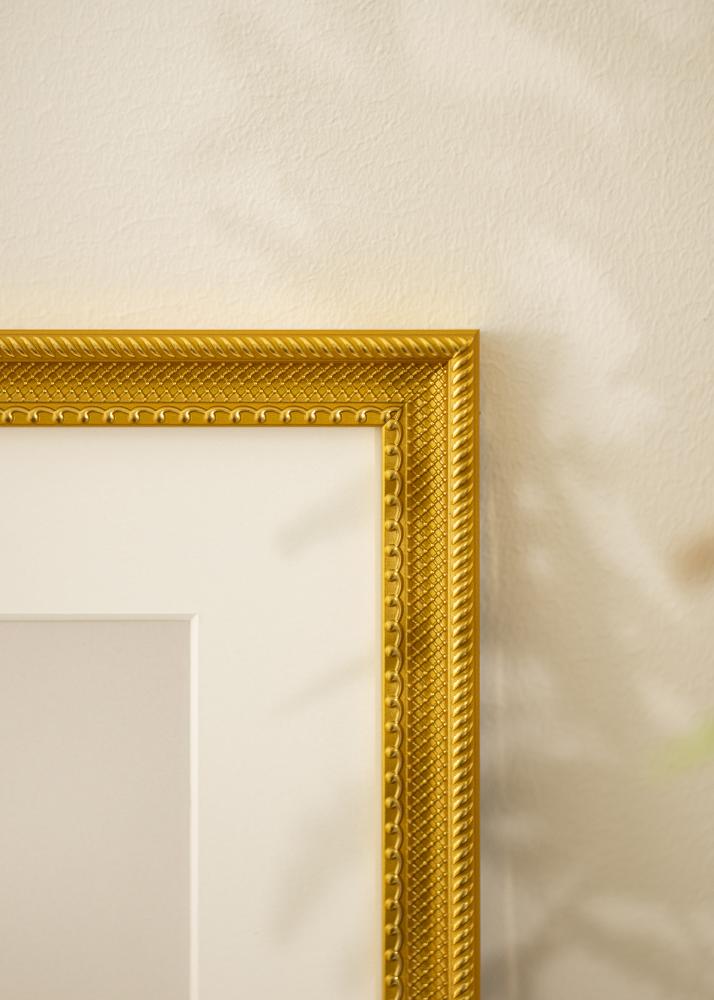 Cornice Lattice Oro 50x70 cm - passe-partout Bianco 16x24 inches
