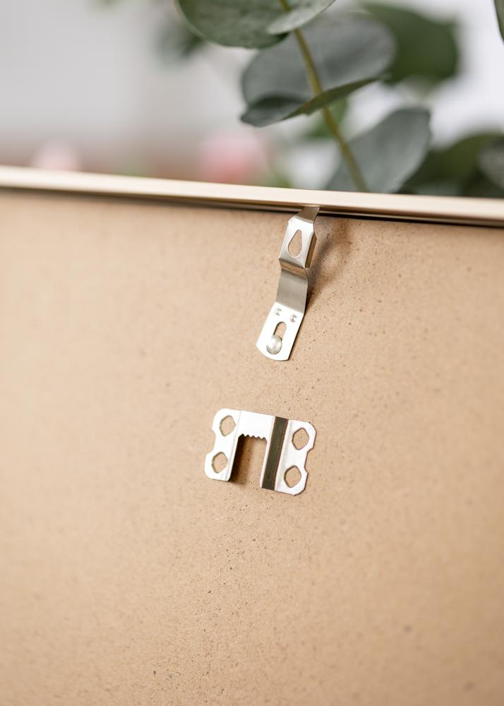 Cornice Alluminio Ottone 30x40 cm - passe-partout Bianco 21x29,7 cm