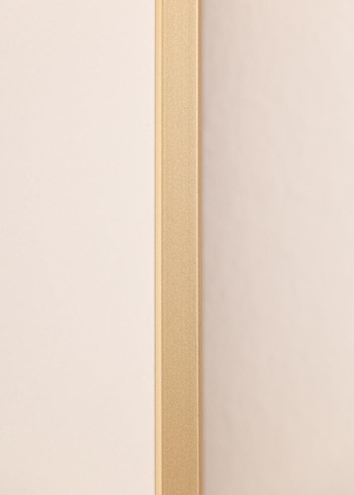 Cornice Alluminio Ottone 30x40 cm - passe-partout Bianco 21x29,7 cm