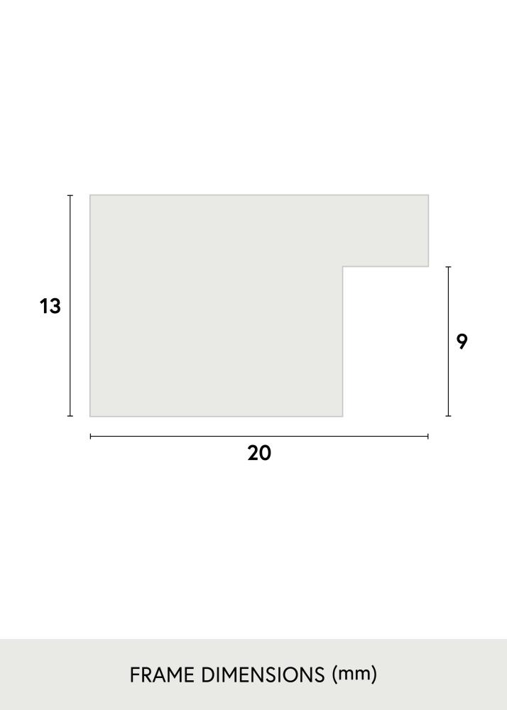 Cornice Jämtland Vetro acrilico Nero 25x60 cm