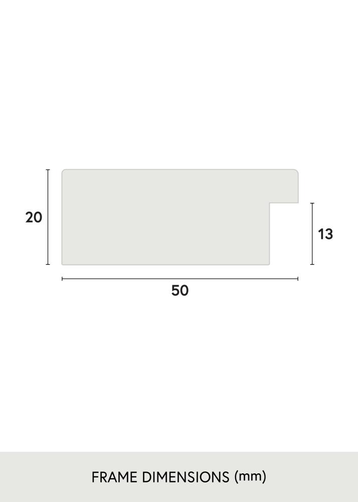 Cornice Pembrokeshire Vetro acrilico Quercia 40x40 cm