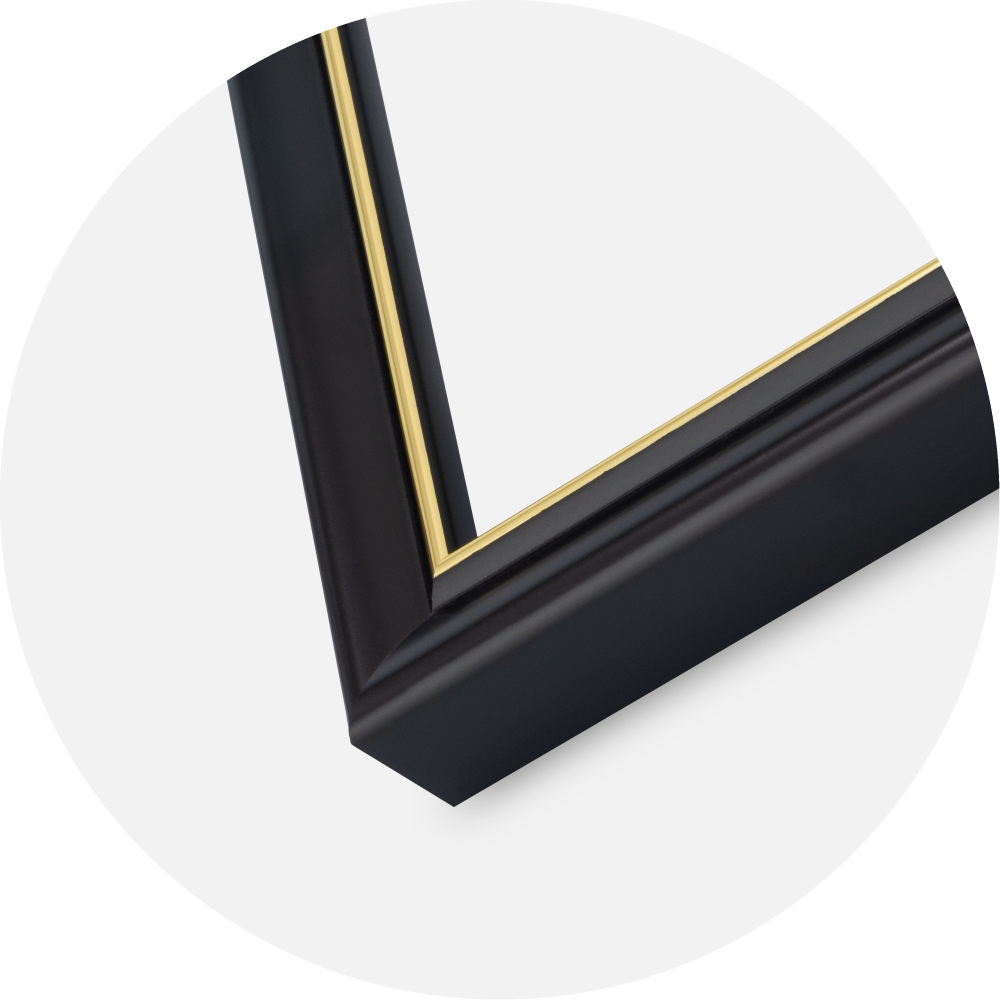Cornice Canterbury Vetro acrilico Nero 50x50 cm