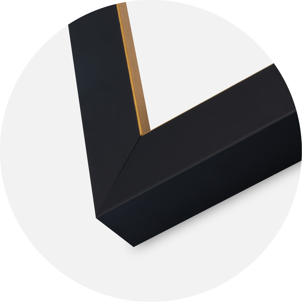 Cornice Sussex Vetro acrilico Nero/Oro 30x45 cm