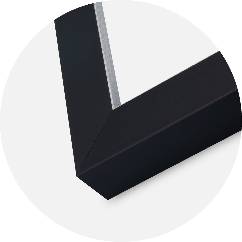 Cornice Sussex Vetro acrilico Nero/Argento 40x40 cm