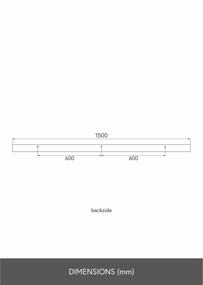 KAILA Mensola per Quadri Bianca 150 cm
