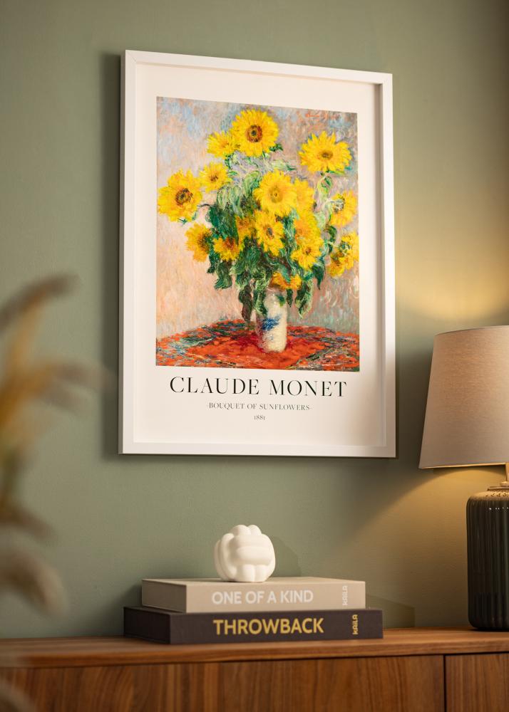 BGA Telaio a scatola Bianco 50x70 cm - passe-partout Bianco 40x60 cm