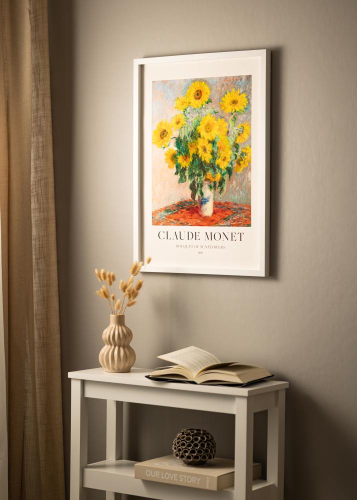 BGA Telaio a scatola Bianco 50x70 cm - passe-partout Bianco 40x60 cm