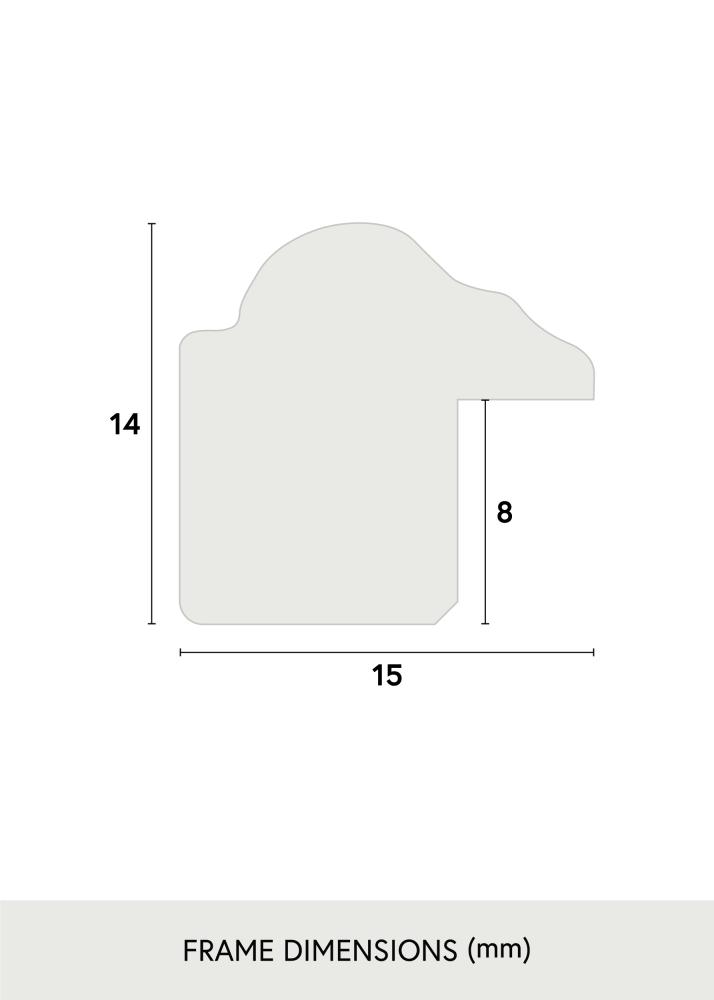 Cornice Horndal Argento 60x60 cm - Passe-partout Nero 50x50 cm