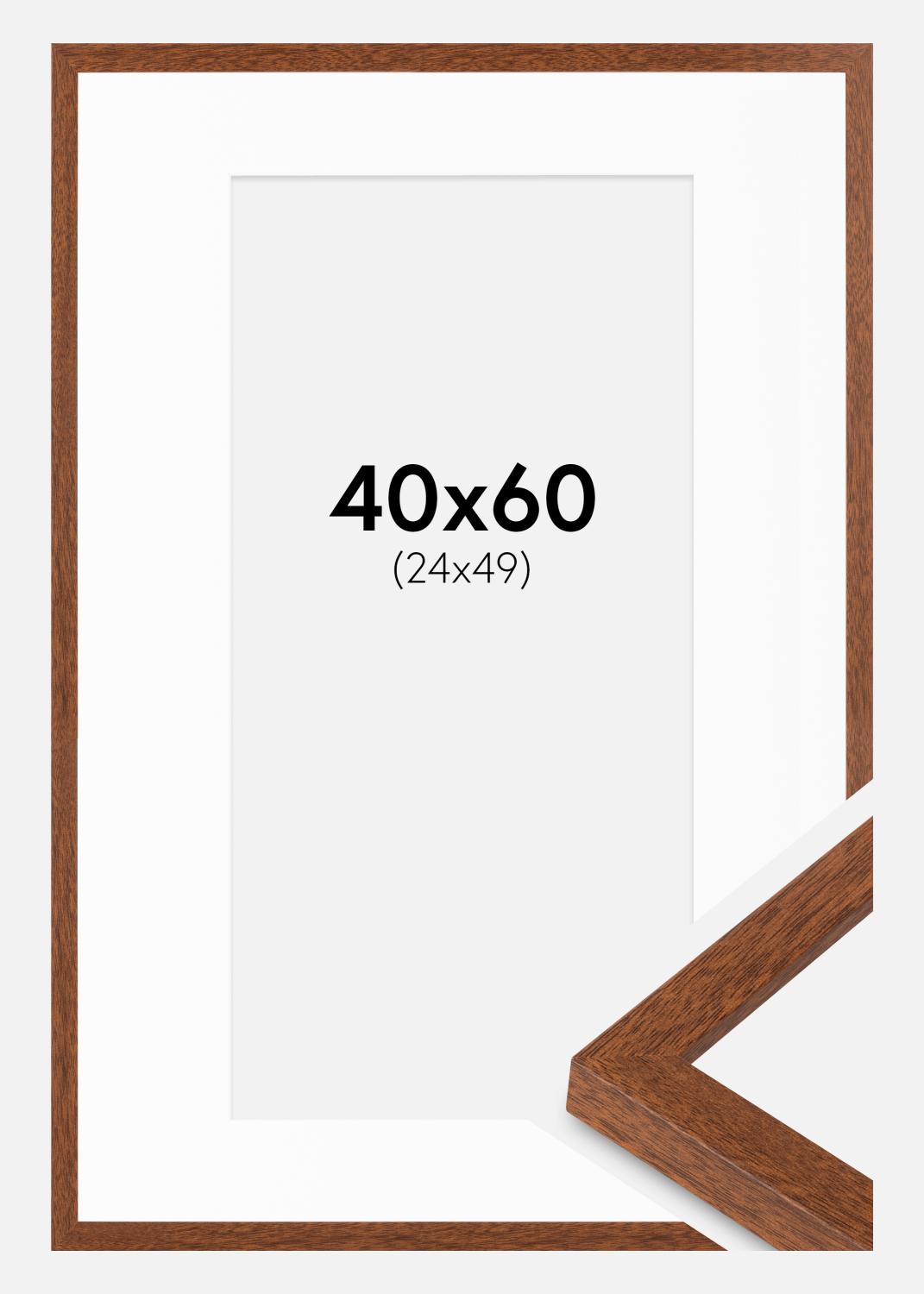 Product Image for Cornice Modern caldo marrone 40x60 cm - passe-partout Bianco 25x50 cm