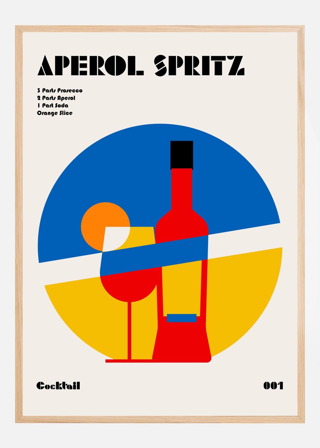 Product Image for Aperol Spritz Cocktail Bauhaus Art Print Poster (21x29.7 cm (A4))