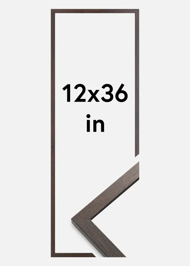 Cornice Trendy Vetro acrilico Noce 12x36 inches (30,48x91,44 cm)