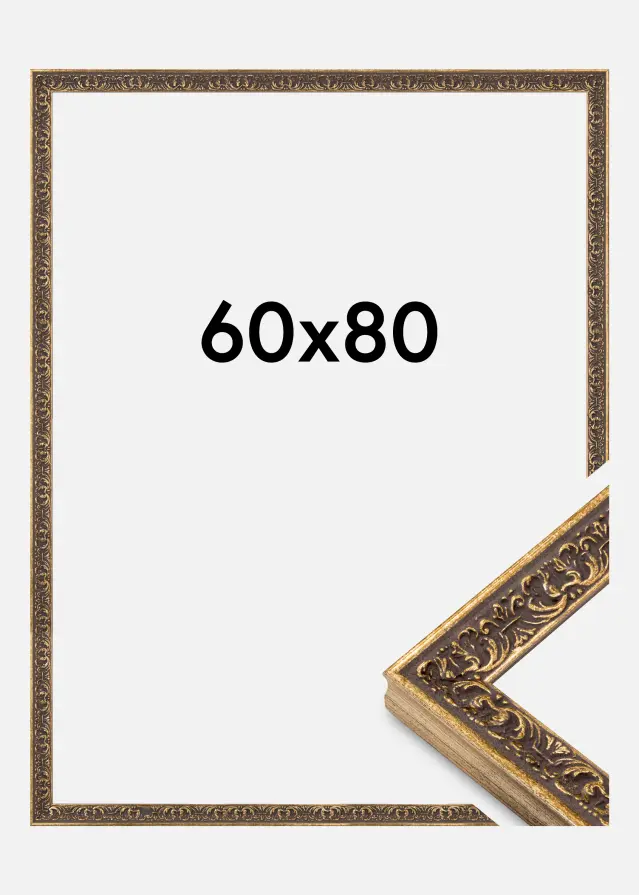 Cornice Amber Vetro Acrilico Argento 60x80 cm