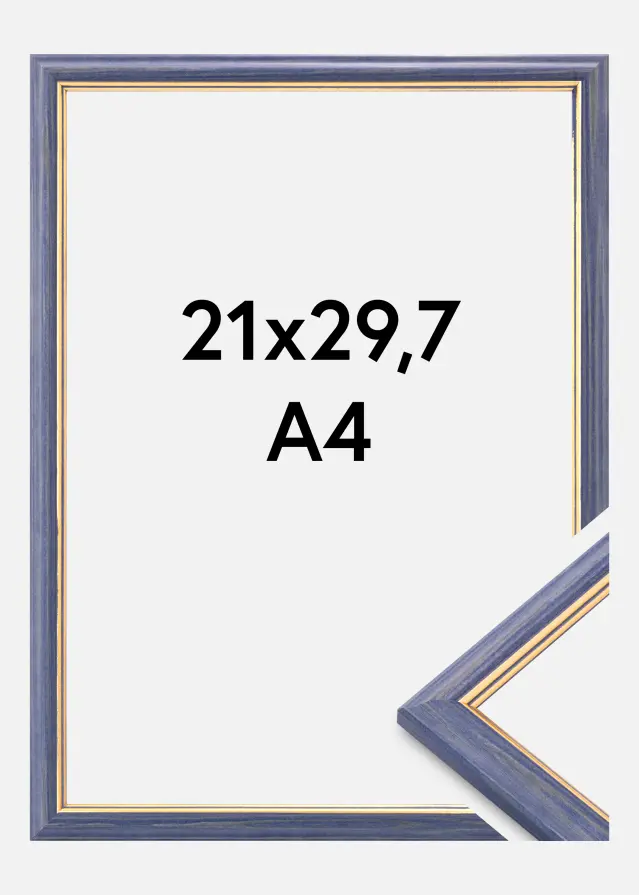 Cornice Claudia Vetro Acrilico Blu 21x29,7 cm (A4)