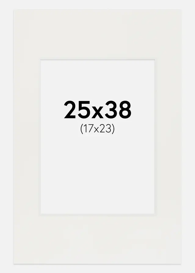 Passe-partout Bianco 3 mm (Bordo interno bianco) 25x38 cm (17x23)
