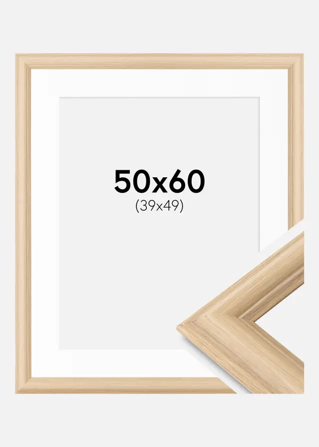 Cornice Västkusten Rovere 50x60 cm - Passe-partout Bianco 40x50 cm