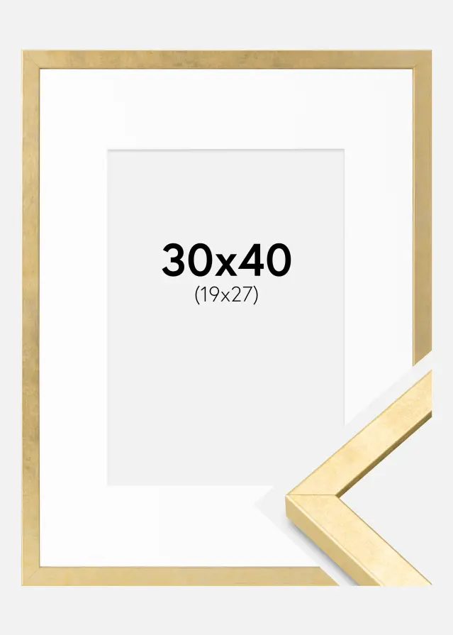 Cornice Ares Oro 30x40 cm - passe-partout Bianco 20x28 cm