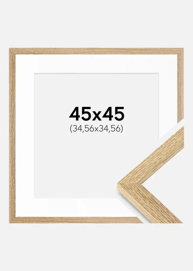 Cornice Selection quercia 45x45 cm - passe-partout Bianco 14x14 inches