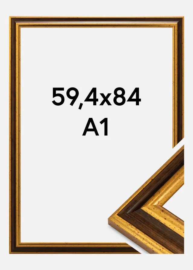 Cornice Aberystwyth Vetro acrilico Oro 59,4x84,1 cm (A1)