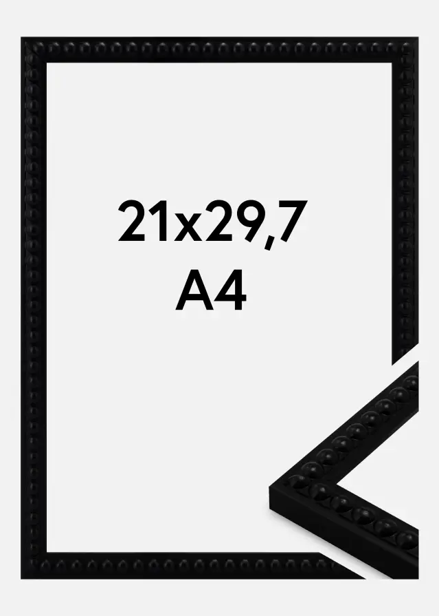 Cornice Perla Vetro acrilico Black 21x29.7 cm (A4)