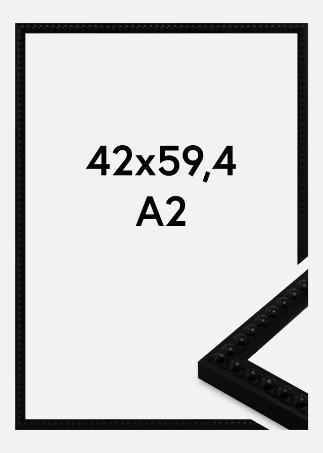 Cornice Perla Vetro acrilico Nero 42x59,4 cm (A2)