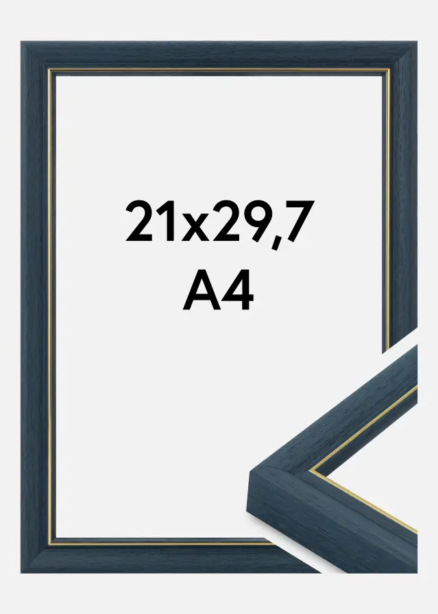 Cornice Canterbury Vetro acrilico Blu 21x29,7 cm (A4)