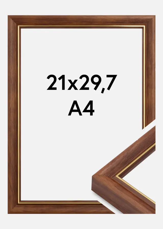 Cornice Canterbury Vetro acrilico Marrone 21x29,7 cm (A4)