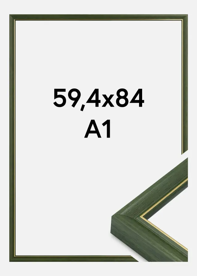 Cornice Canterbury Vetro acrilico Verde 59,4x84,1 cm (A1)