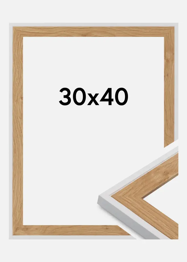 Cornice Clearline Vetro acrilico Bianco 30x40 cm