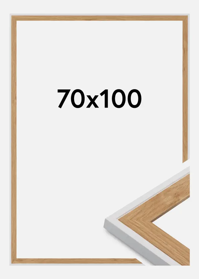 Cornice Clearline Vetro acrilico Bianco 70x100 cm