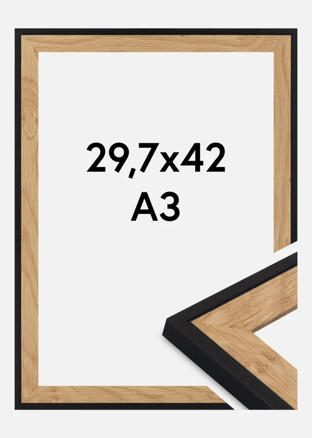 Cornice Iris Vetro acrilico Nero 29,7x42 cm (A3)