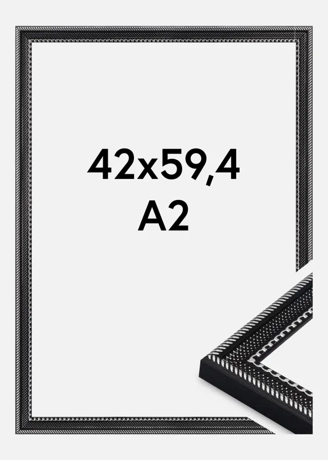 Cornice Trellis Vetro acrilico Nero 42x59,4 cm (A2)