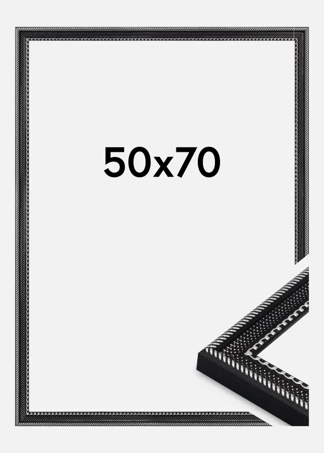 Cornice Trellis Vetro acrilico Vintage Black 50x70 cm