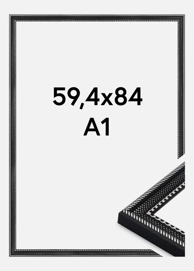 Cornice Trellis Vetro acrilico Nero 59,4x84 cm (A1)