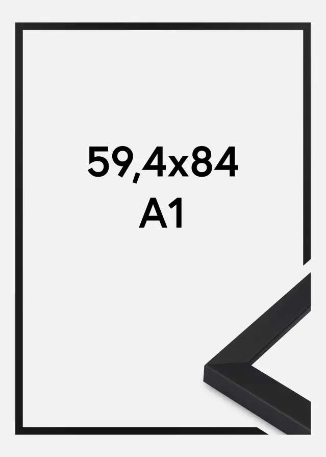 Cornice Oban Vetro acrilico Nero 59,4x84,1 cm (A1)
