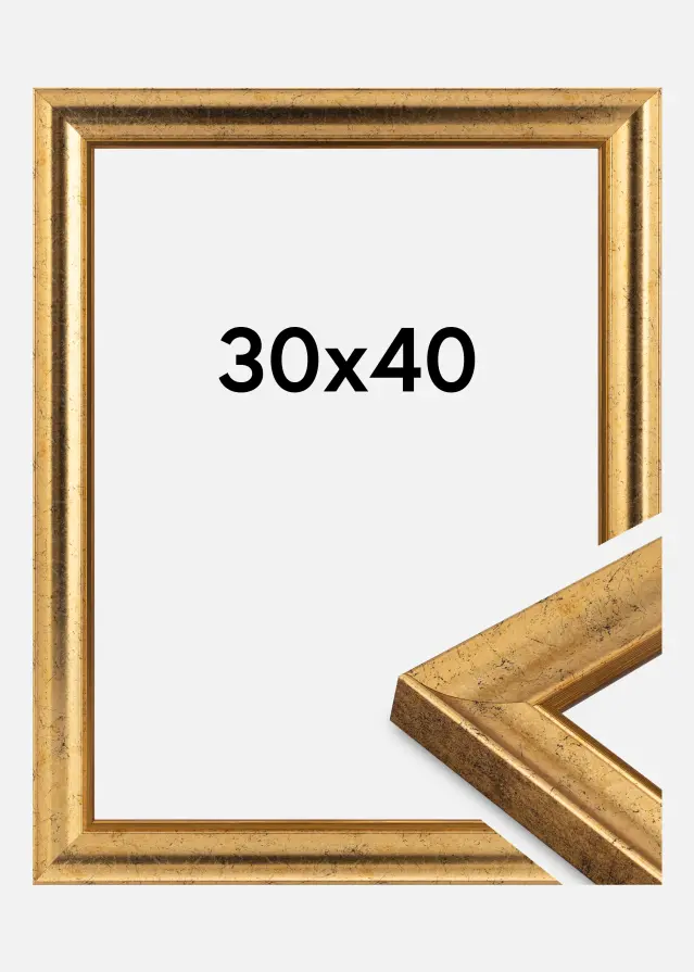 Cornice Conca Vetro acrilico Oro 30x40 cm