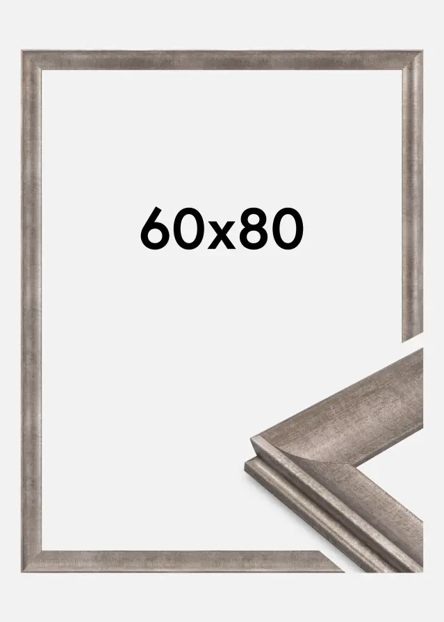 Cornice Conca Vetro acrilico Argento 60x80 cm