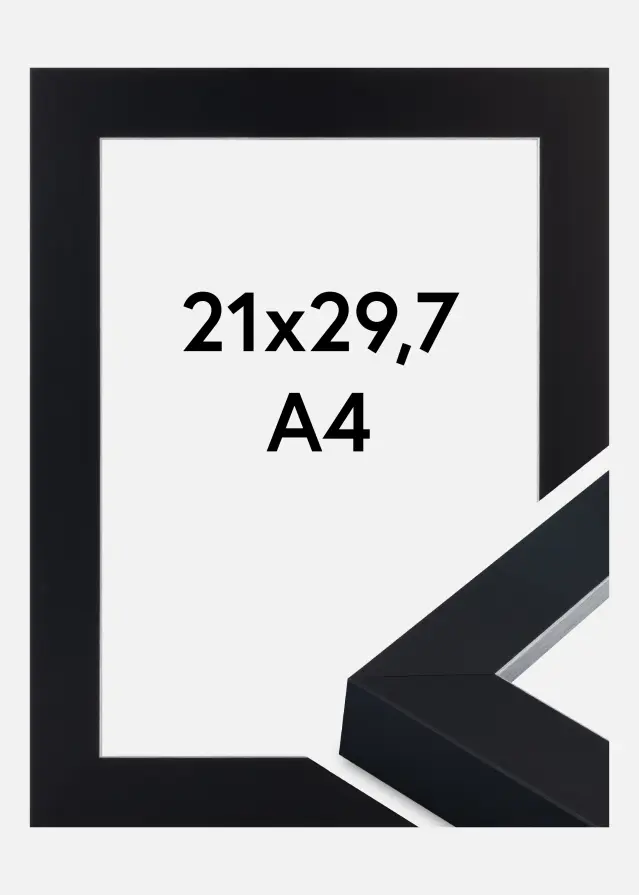 Cornice Sussex Vetro acrilico Nero/Argento 21x29,7 cm (A4)