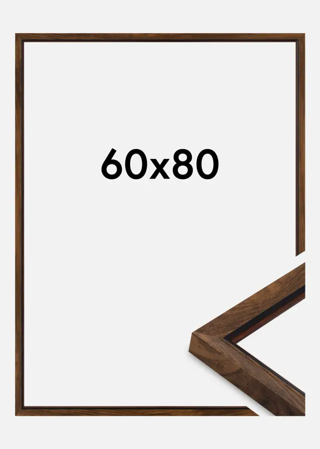 Cornice Obsidian Vetro acrilico Noce 60x80 cm