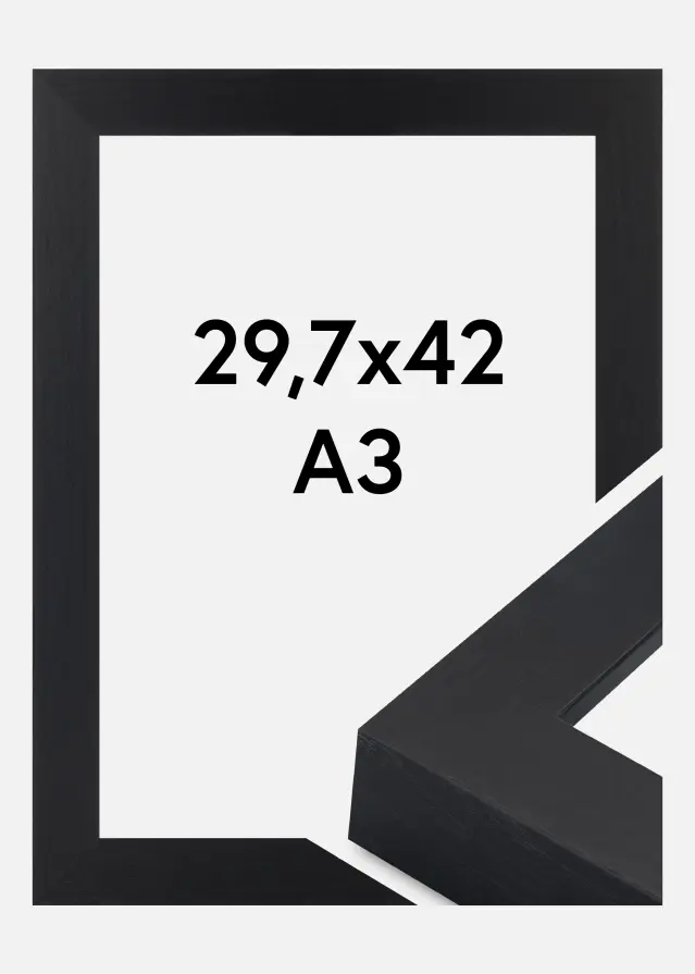 Cornice Wells Vetro acrilico Nero 29,7x42 cm (A3)