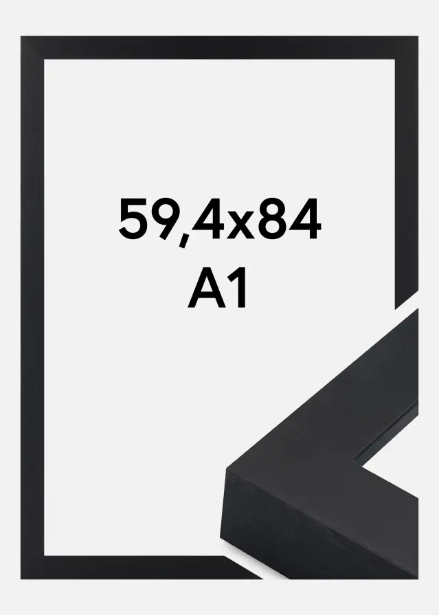 Cornice Wells Vetro acrilico Nero 59,4x84,1 cm (A1)
