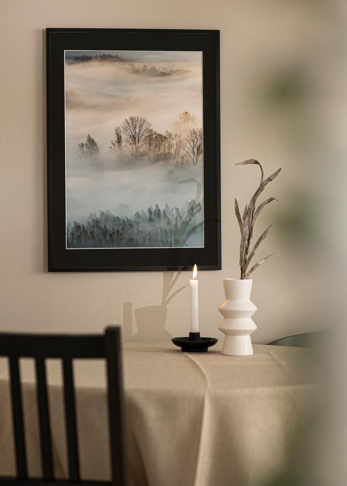 Cornice Edsbyn Nero 40x40 cm - Passe-partout Nero 10x10 inches (25,4x25,4 cm)