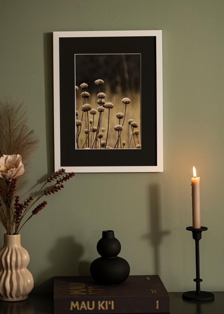 Cornice Selection Bianco 40x50 cm - Passe-partout Nero 29,7x42 cm (A3)