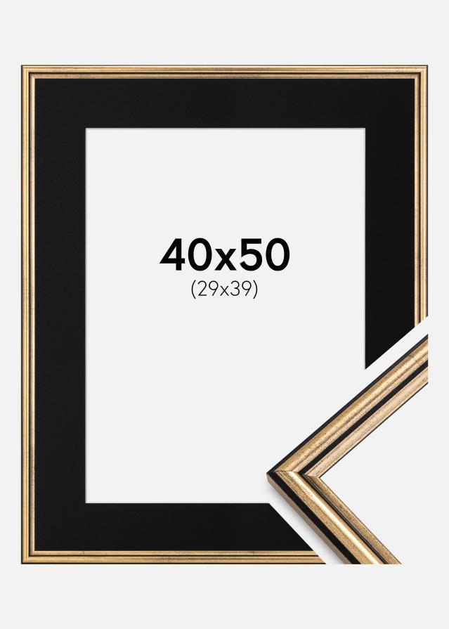 Cornice Horndal Oro 40x50 cm - Passe-partout Nero 30x40 cm