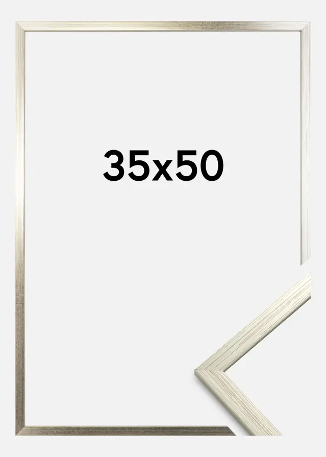 Cornice Edsbyn Vetro acrilico Argento 35x50 cm