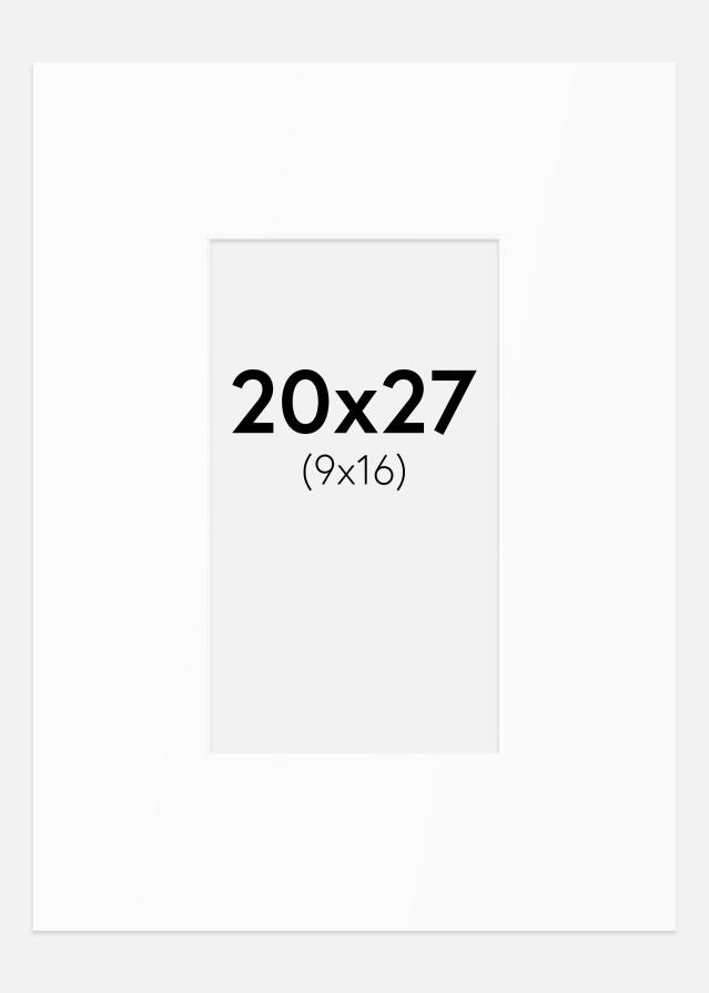Passe-partout Bianco Standard (Bordo interno bianco) 20x27 cm (9x16)