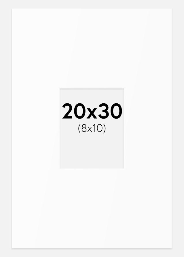 Passe-partout Bianco Standard (Bordo interno bianco) 20x30 cm (8x10)
