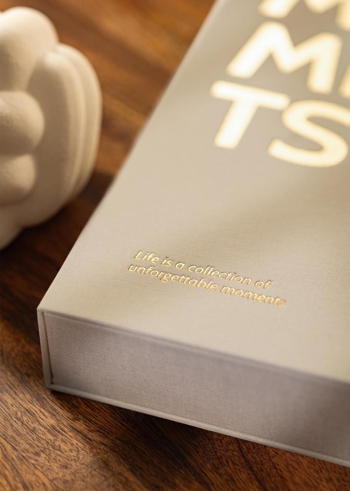 KAILA MOMENTS Crema - Coffee Table Photo Album (60 Pagine nere / 30 fogli)