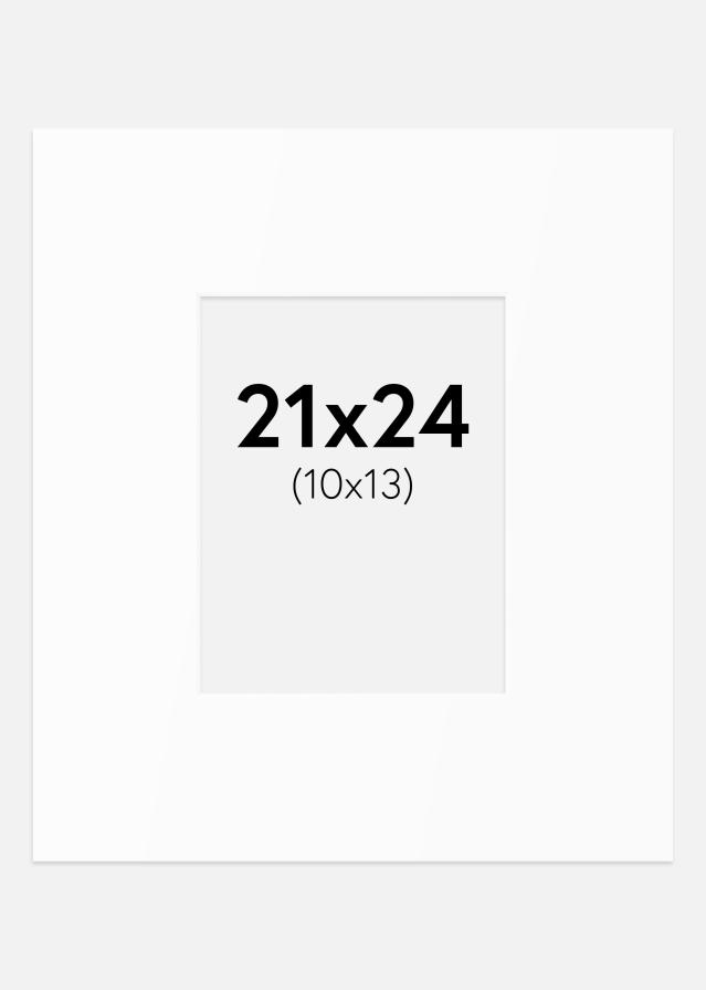Passe-partout Bianco Standard (Bordo interno bianco) 21x24 cm (10x13)